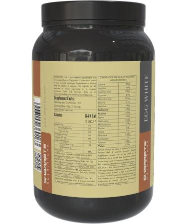 Sharrets Egg White Albumen Protein Powder - Chocolate 2.2 lbs | Halal Non-GMO Gluten & Dairy Free | Ideal for Adults Athletes Bodybuilding & Fitness Beginners - Buy Online on GoSupps.com