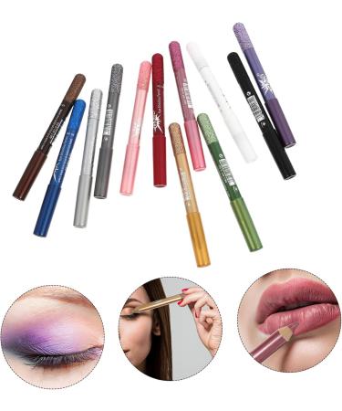 Baluue 24 Pcs Pearlescent Eyeshadow Pencil Makeup Liner Pencil Cosmetic Eyeshadow Pen Gel Crayons Powder 12.5X0.5cmx2pcs Assorted Colorx2pcs - Buy Online on GoSupps.com