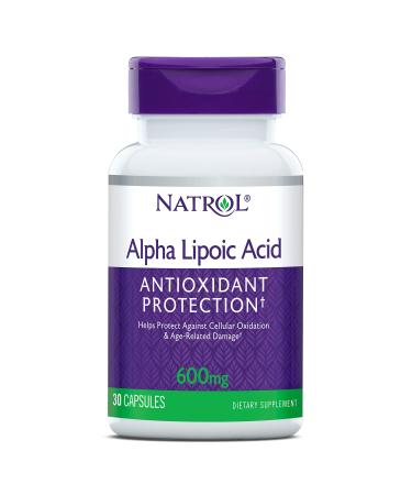 Natrol Alpha Lipoic Acid 600mg, 30 Capsules 30 Count (Pack of 1) Capsule