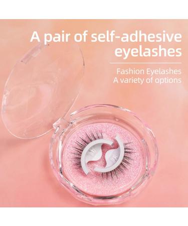 Reusable Self-Adhesive Eyelashes Natural Multiple Fake Eyelashes Natural Look Natural Fluffy Curling Long Eyelashes No Magnet No Glue Eyelashes Waterproof (W03-1 Paired) - Buy Online on GoSupps.com