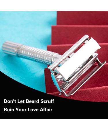 Double Edge Safety Razor Set - Metal Handle for Smooth Shaving | Heavy Duty Grooming Kit for Men | Reduces Razor Burn & Delivers Close Shave - Buy Online on GoSupps.com