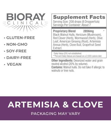 Bioray Artemisia & Clove 2 fl oz - Natural Herbal Supplement for Digestive Health - Buy Online on GoSupps.com