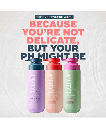 Luna Daily Hydrating Everywhere Wash | Gentle Feminine Body Wash for Sensitive Skin | Ph Balance Daily Cleanser with Coconut & Lactic Acid Prebiotics | Fresh Cotton Scent | 13.5 oz (400ml) Soft Cotton - Buy Online on GoSupps.com