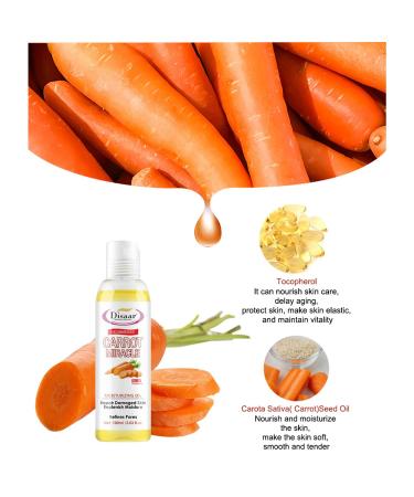 DISAAR Beauty Carrot Moisturizing Oil Repair Skin Replenish Moisture Refines Pores Easy Absorbs 100ml/3.03fl.oz - Buy Online on GoSupps.com