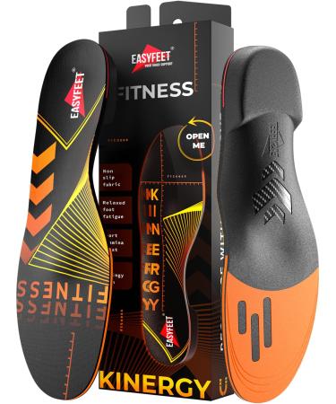 Arch Support Insoles for Sport - Sports Insoles - Athletic Shoe Inserts Men Women Accessories - Workout Training Fitness Insoles - Size S Sports Fitness S (Men 7-8.5 / Women 8-9.5)