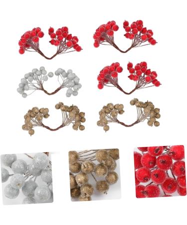 ABOOFAN 12 Pcs Artificial Berries White Berries Christmas Xmas Tree Berries Christmas Red Berries Fake Berry Branch Christmas Berry Stems Christmas Picks Crafts Foam Decorative Tree Holly - Buy Online on GoSupps.com