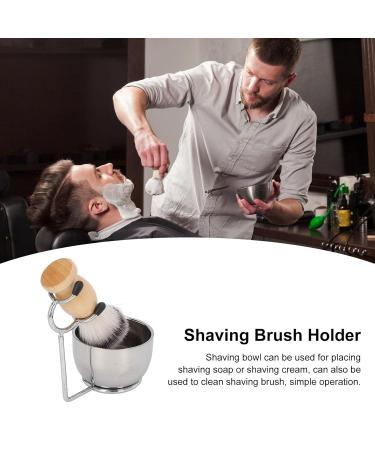 3-in-1 Men's Shaving Set - Razi Brush Synthetic Hair Stainless Steel Bowl & Holder - Perfect Gift for Home Salon - Buy Online on GoSupps.com