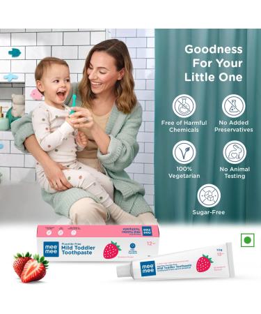 Mee Mee Toothpaste (Single Pack Strawberry - with Triple Calcium & Phosphate) - Buy Online on GoSupps.com