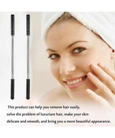 2-Piece Black Facial Hair Remover Set - Manual Epilator Tools for Quick and Easy Hair Removal - Buy Online on GoSupps.com