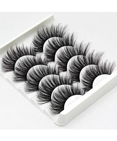 RN BEAUTY 3D False Eyelashes Set - Handmade, Ultra Light, Reusable | Synthetic Fibers & Mink Hair | Soft, Fluffy, Long Wispies for Volume | Makeup Eye Lash Extension - 5 Pairs (3D-C) - Buy Online on GoSupps.com