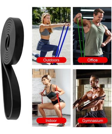 Besreey Elastic Bands for Exercise | Stretch Bands - Elastic Bands Stretching Bands for Upper Lower Body Exercise Strength Training Black - Buy Online on GoSupps.com