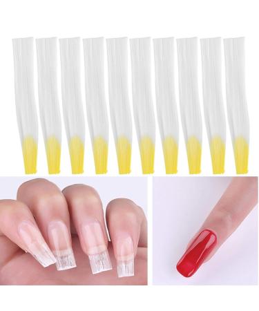 Buy 10pcs Nail Fiber Glass Extension Kit - Quick Extend Manicure Tool for Nail Salon (Yellow) - Buy Online on GoSupps.com