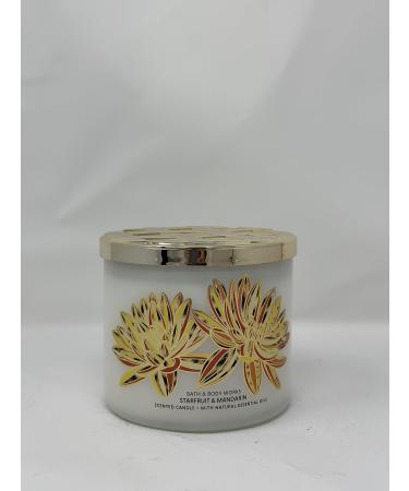 Starfruit & Mandarin 3 Wick Candle 14.5 oz / 411 g Made with Natural Essential Oil