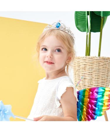 Blue Diamond Snowflake Rhinestone Girls Tiara - Lovelyshop Princess Elsa Crown - Buy Online on GoSupps.com