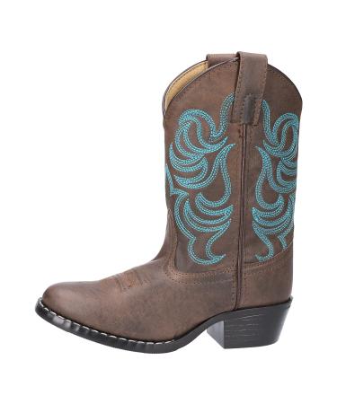 Smoky Mountain Boots Boy's Monterey Western Boots Cowboy 6 Toddler Brown/Blue