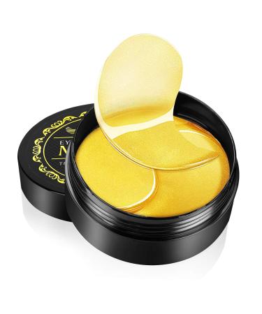 Gold Eye Mask  POSTA 60 PCS Eye Treatment Mask With Collagen  Under Eye Mask Treatment for Puffy Eyes  Dark Circles Corrector  Used for Eye Bags for Women and Men