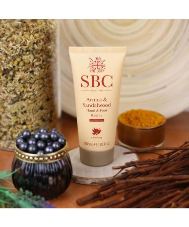 SBC Skincare Hand and Foot Cream with Arnica & Sandalwood - 100ml | Tension Relief & Sports Recovery Rescue Cream - Buy Online on GoSupps.com
