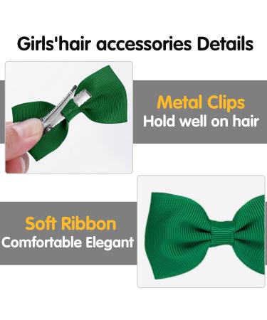 Sibba 10 Pack Hair Loops & Crocodile Clamps - Cheerleading Ponytail Holders for Women & Kids | Green Styling Accessories - Buy Online on GoSupps.com