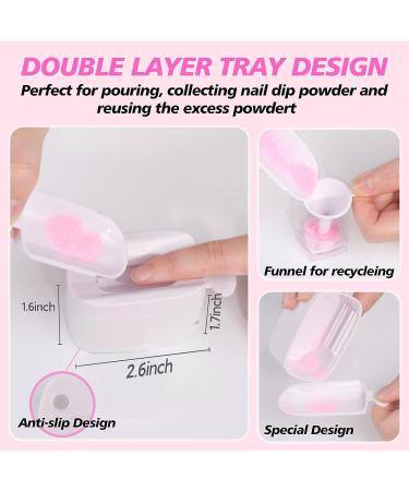 Dipping Powder Nails Set Starter Kit - Complete DIP Nails System with Recycling Tablet Nail Dust Brush & Files for Perfect Manicure - White - Buy Online on GoSupps.com