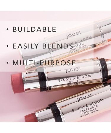 Jouer Blush & Bloom Cheek + Lip Duo - Hydrating Cream Stick for Cheek & Lip Tint - Rose Hip & Squalane Oil Formula - Buy Online on GoSupps.com