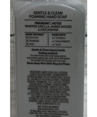 Bath and Body Works Vanilla Icicles Gentle & Clean Foaming Hand Soap Pack of 3 - Buy Online on GoSupps.com