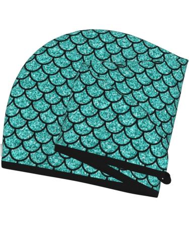 Hair Towel Wrap - Quick Drying Aquamarine Glitter Turban | Spa-Like Experience - Buy Online on GoSupps.com