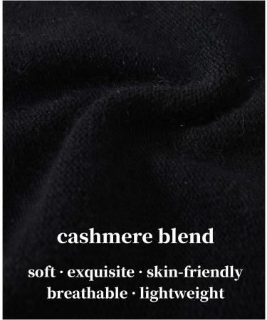 Jaxmonoy Cashmere Slouchy Knit Beanie Hat for Women - Winter Soft Warm Black Skull Cap - Buy Online on GoSupps.com