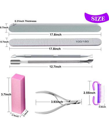 Professional 11Pcs Nail File and Buffer Set with Cuticle Nipper and Pusher - Manicure Tool Kit for Shiny Nails - Buy Online on GoSupps.com