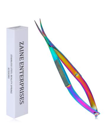 Zaine Enterprises Professional Precise Pointed Tip Curved Nail Scissors Extra Fine Cuticle Scissors Grooming Kit for Eyebrow Eyelash Finger Toe Nail Care