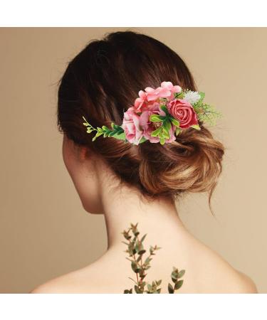 EXCEART Hair Jewelry Hair Pin Hair Accessories Wedding Bride Hair Comb Side Hair Comb Hair Side Combs Bridal Hair Comb Hair Comb for Wedding Roses Wedding Flowers Seaside Resort - Buy Online on GoSupps.com