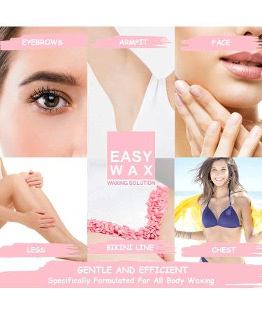 300g Painless Hard Wax Beads for Hair Removal - Full Body Brazilian Bikini Wax with Applicators - At-Home Waxing for Face, Eyebrow, Legs, Underarms, Back, Chest - Perfect Refill Option - Buy Online on GoSupps.com