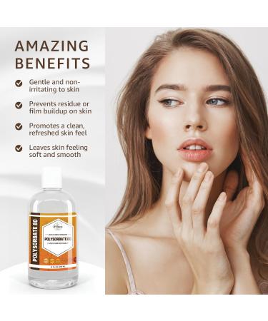 Polysorbate 80 (32oz) | Tween 80 Natural Emulsifier & Solubilizer for Essential Oils, Fragrances, Lotions, Shampoos & Bath Products | Sorbitan Oleate | Improves Clarity & Stability | 32 OUNCES - Buy Online on GoSupps.com