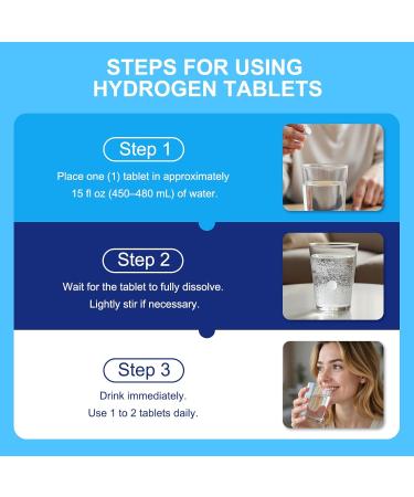 Natprime Hydrogen Water Tablets - H2 Molecular Hydrogen Tablets for Drinking Water with Magnesium 12 PPM Mineral Supplements for Mental Clarity Cognitive Function & Energy - 90 Counts - Buy Online on GoSupps.com