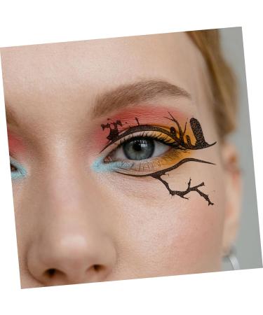 Mikinona 4 Pairs Halloween Eyeliner Stickers Decor Eyeshadow Temporary Eye Makeup Stickers Eye Makeup Tools - Buy Online on GoSupps.com
