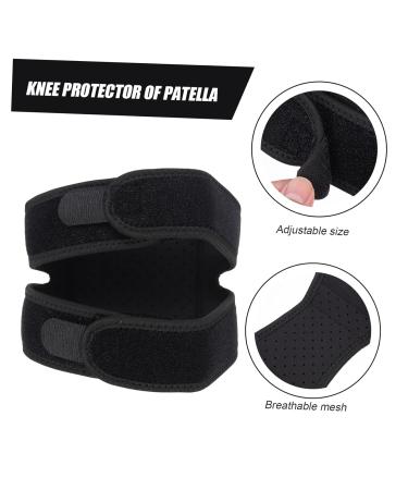 Patella Knee Brace - Portable Band for Knee Support Fitness & Cycling | Adjustable Black Knee Strap - 42x9x1CM - Buy Online on GoSupps.com