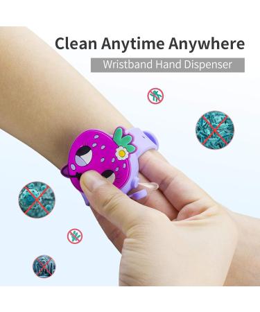 Silicone Refillable Disinfectant Bracelet - Portable Hand Sanitizer & Sunscreen Holder for Adults & Kids | Perfect for Travel Sports & Outdoors (Rainbow) - Buy Online on GoSupps.com