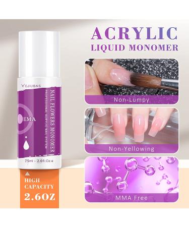 Ejiubas Acrylic Powder and Liquid Set with Professional Monomer - Nail Kit with 3 Colors for Nail Extension Beginners - Buy Online on GoSupps.com