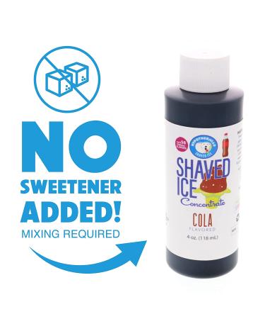 Cola Shaved Ice & Snow Cone Flavor Concentrate - 4 fl oz (Makes 1 Gallon Syrup) - Buy Online on GoSupps.com