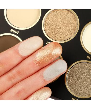 DE LANCI 12 Color Neutral Brown Grey Eyeshadow Palette | Matte & Shimmer | Long-Lasting & Waterproof | Talc-Free for Sensitive Skin - Buy Online on GoSupps.com