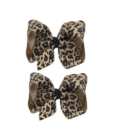 Baby girls leopard print bow hairpin Bow Leopard Hair Bow for women Leopard A