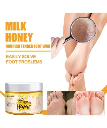 Foot Repair Moisturizer Honey Milk Wax Foot Cream Cracked Heel Repair Cream Deep Moisturizer with Natural Plant Essence Red - Buy Online on GoSupps.com