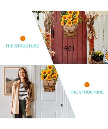 HOMSFOU 3pcs Sunflower Basket Sunflower Centerpieces for Tables Fake Plant Spring Wreaths Artificial Sunflowers Hanging Basket Christmas Farmhouse Decor Wall Silk Flower Flowerpot Yellowx3pcs 40x14cmx3pcs - Buy Online on GoSupps.com