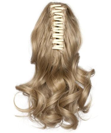 Clip-in Ash Blonde Ponytail Hair Extension - Wavy 12 - Fashion Claw Ponytail - Buy Online on GoSupps.com