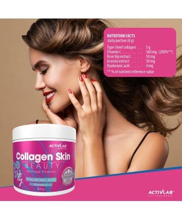 Activlab Pharma Collagen Beauty Powder | 200g Jar | Strawberry Raspberry Taste | 25 Servings | For Women | Skin Support & Protection Against Signs of Aging - Buy Online on GoSupps.com