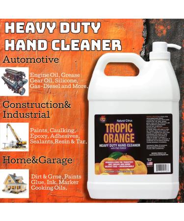Force 5 - Tropic Orange. Heavy Duty Hand Soap for Mechanics. Natural Citrus Scent Hand Cleaner For Mechanics with Pumice Natural Citrus Scent Cleaner For Mechanics. 1 Gallon. - Buy Online on GoSupps.com