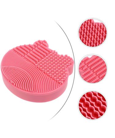 2-in-1 Silicone Makeup Brush Cleaning Pad & Holder - Red | Efficient Brush Cleaner for All Cosmetic Brushes - Buy Online on GoSupps.com