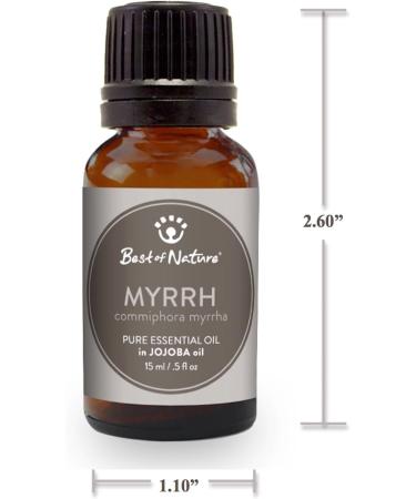 Best of Nature Myrrh Essential Oil Blended with Jojoba Oil (0.5 oz) - Buy Online on GoSupps.com