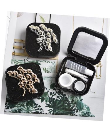 Solustre 3-in-1 Carrying Bag for Contact Lenses & Vintage Perfume Bottles - Lens Applicator Glass Case Travel Case with Mirror - Buy Online on GoSupps.com