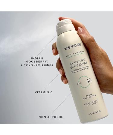 MDSolarSciences Quick Dry Body Spray SPF 40 - Non-Greasy Sunscreen Spray - 80 Minutes Water-Resistant Protection - 6 Fl Oz - Buy Online on GoSupps.com