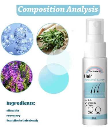 Hair Inhibitor | Gentle and Non Irritating Hair Stop Growth Spray with Natural Plant Extract - Women's Hair Depilatory Spray for Body Face Arm Armpit and Legs - Buy Online on GoSupps.com
